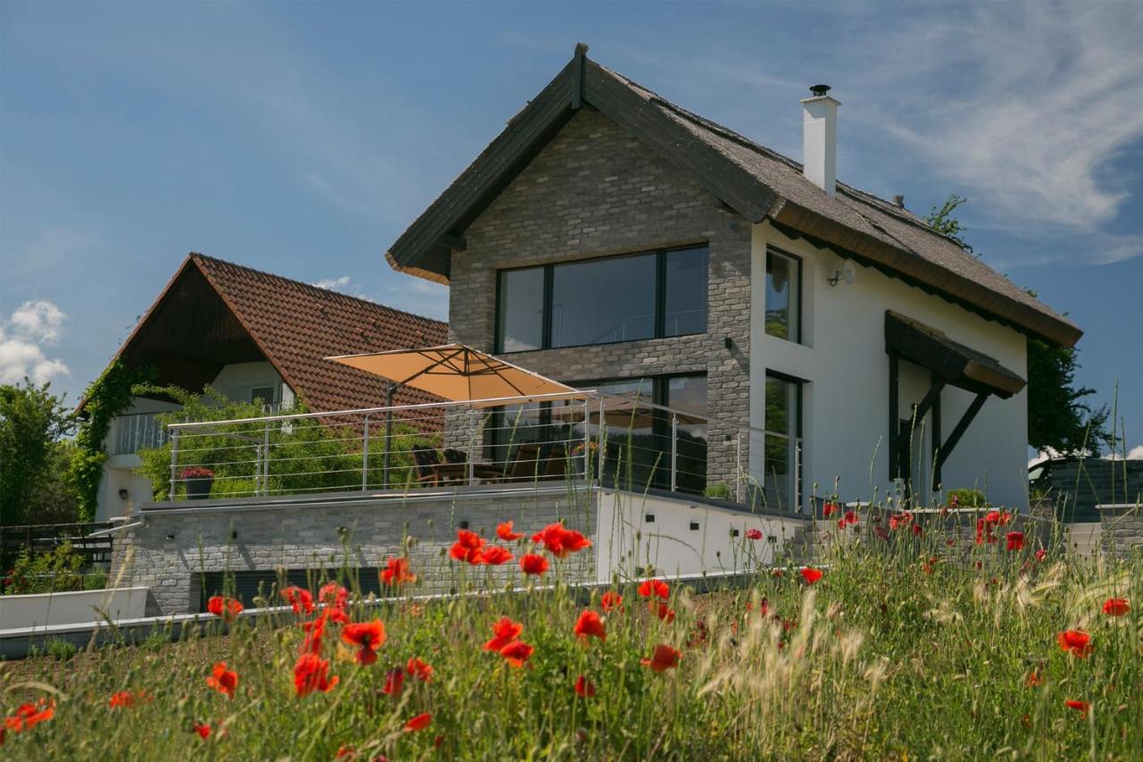 Panorama & Vino Szigliget Villa Bagian luar foto