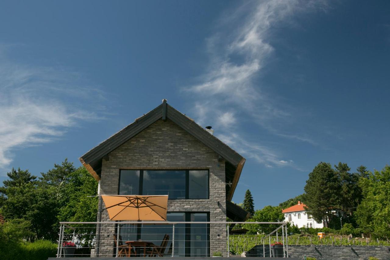 Panorama & Vino Szigliget Villa Bagian luar foto